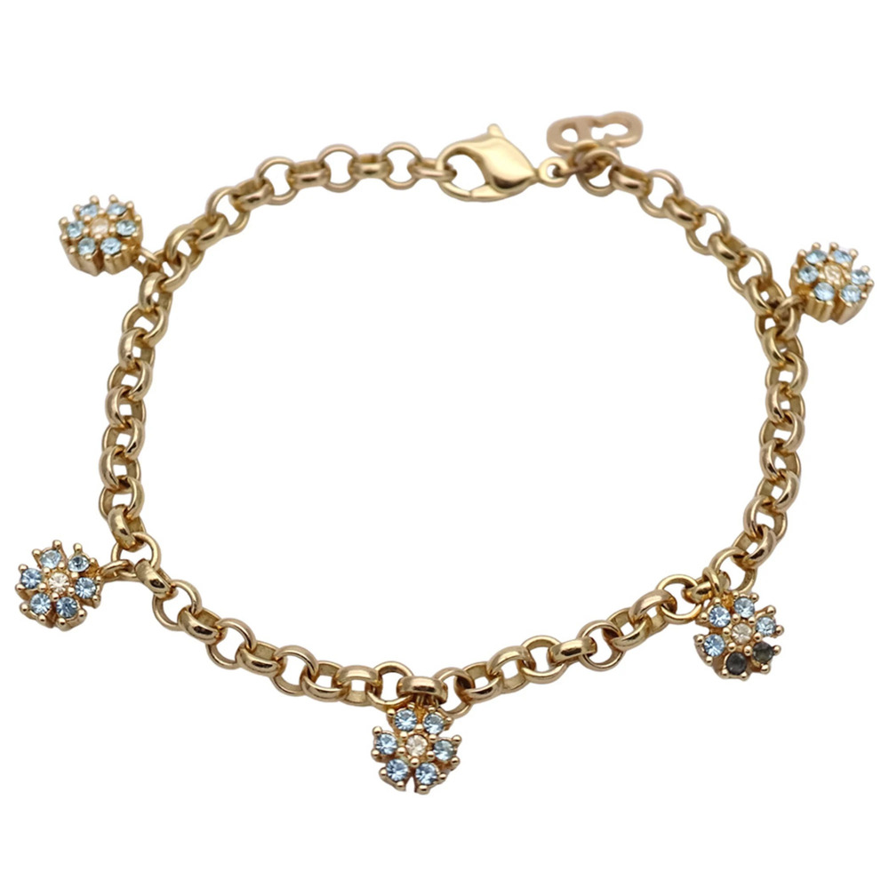 Christian Dior Dior bracelet for women, brand name, flower design, gold and l...